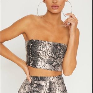 snakeskin crop top